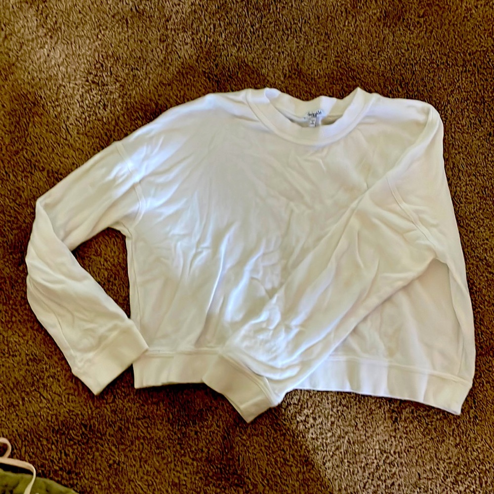 Splendid White  cropped sweatshirt